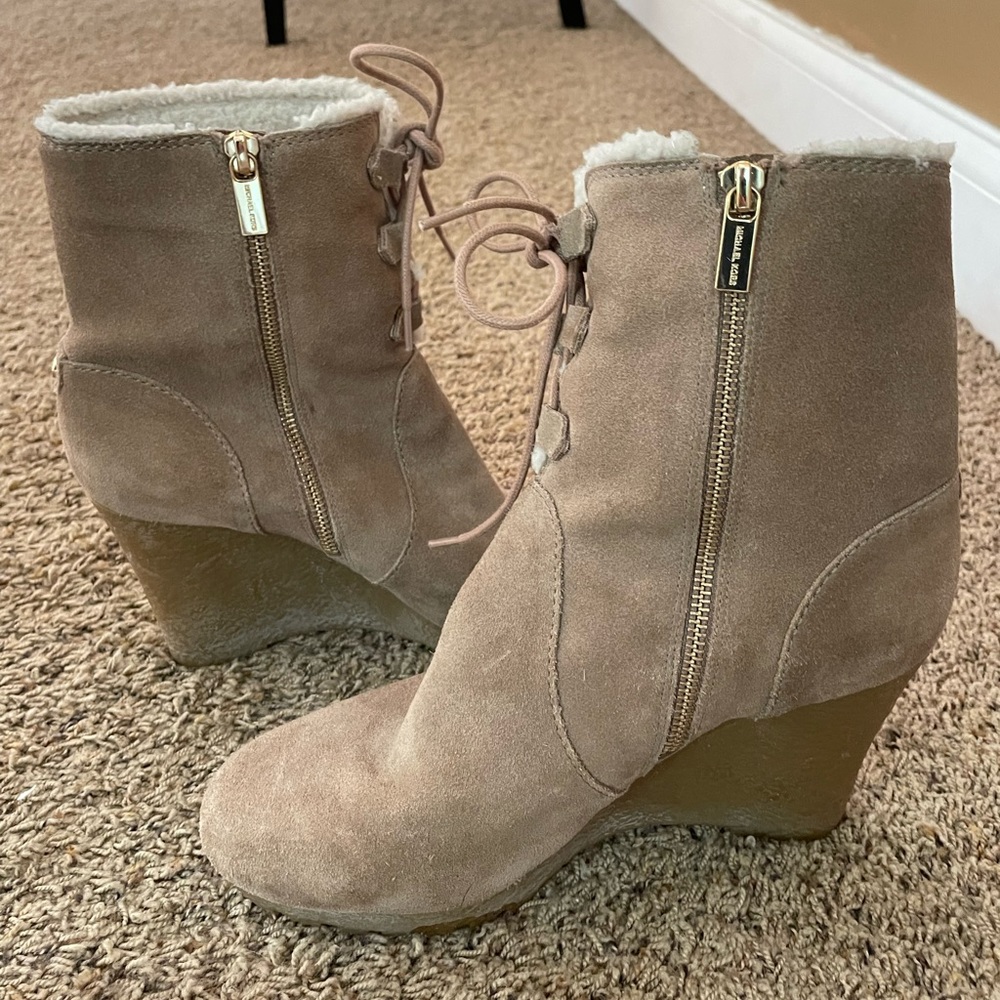 Michael Kors winter wedge boots size 10